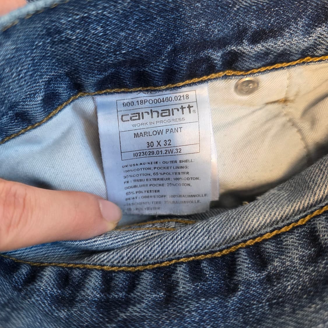 [30/32]칼하트WIP MARLOW 말로우 데님팬츠 상품이미지4