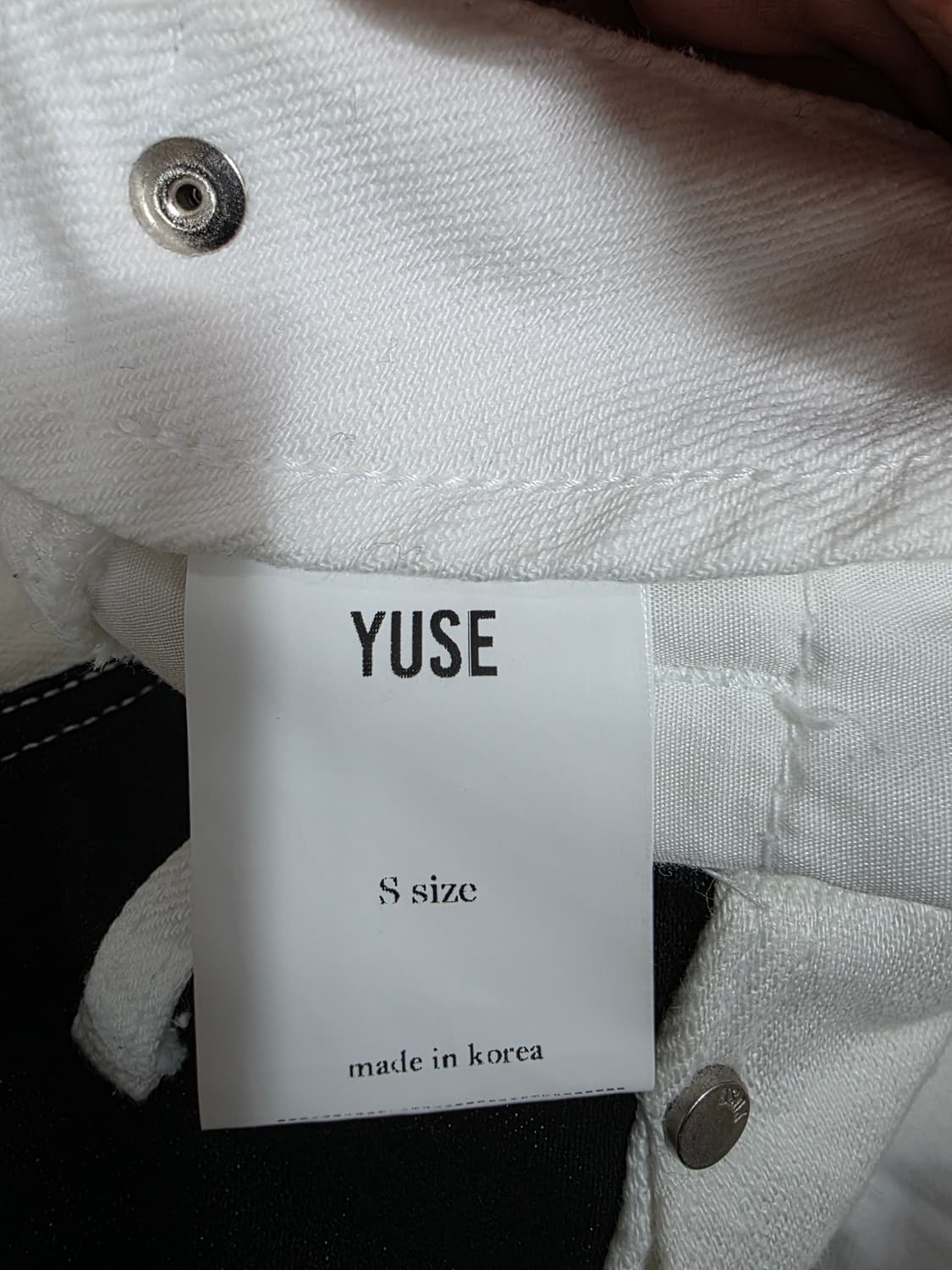 YUSE 유즈 흰검 디바이디드 데님 팬츠 26 상품이미지10