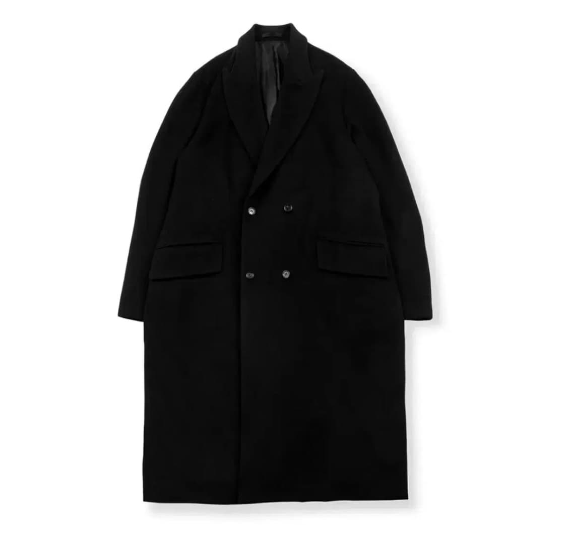 브라운야드 더블브레스트 코트 블랙 상품이미지1