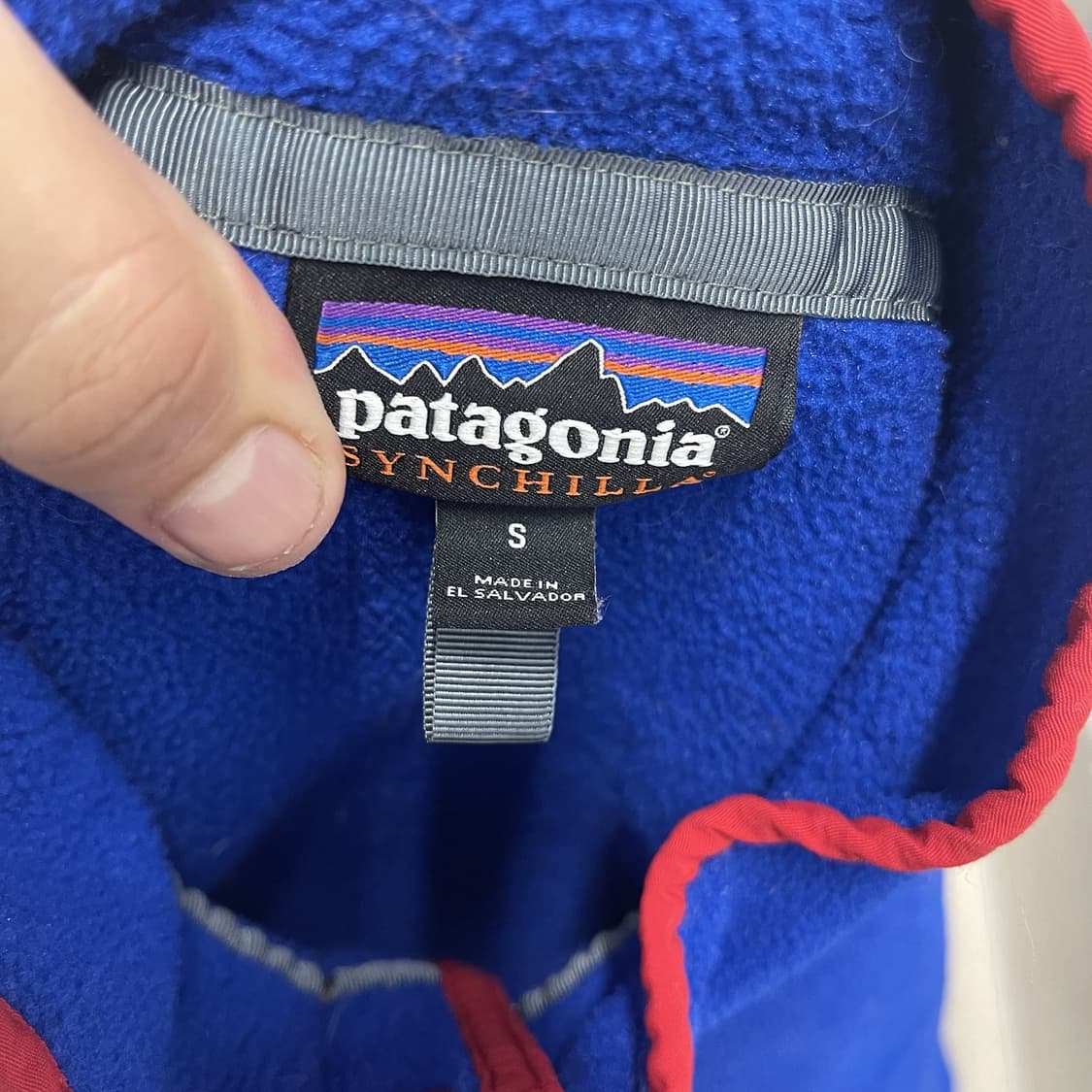 10s 파타고니아 신칠라 스냅-T 블루/레드 상품이미지2