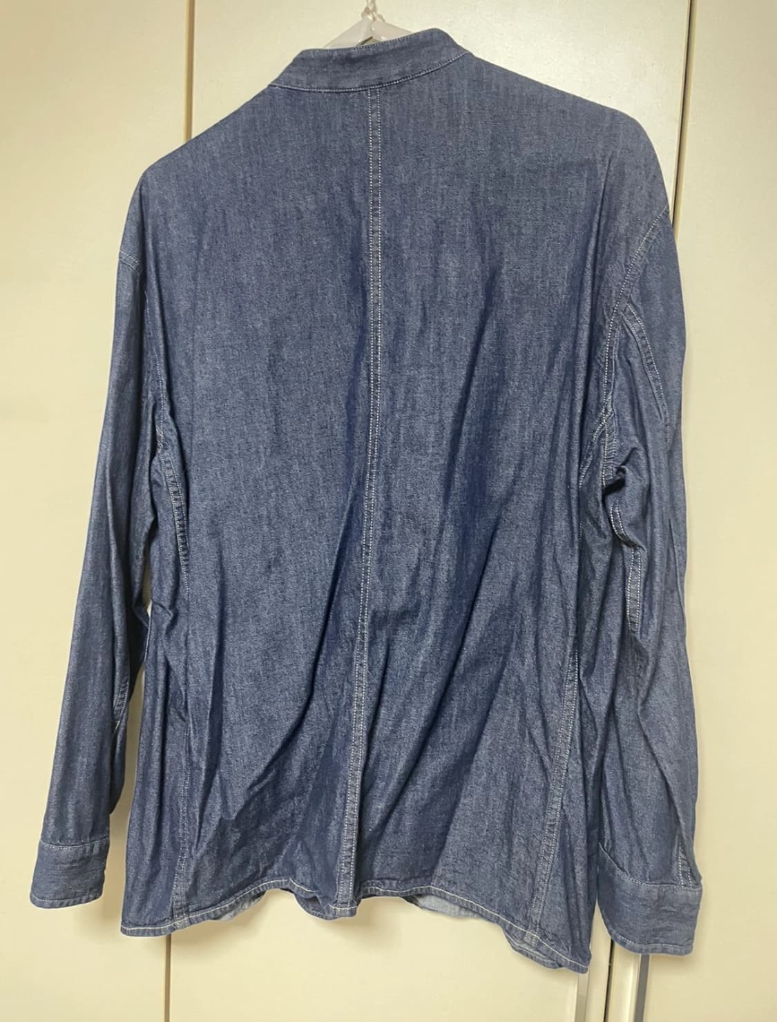 유니클로 데님 커버 올 셔츠 자켓 M 사이즈 상품이미지3