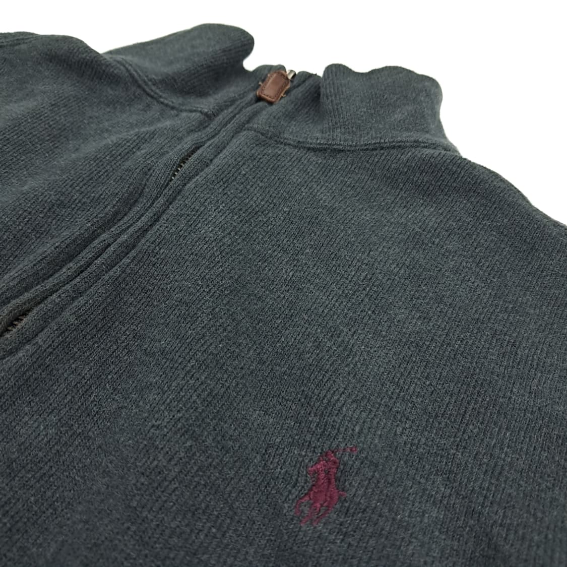 CN665 M-L 폴로 랄프로렌 USA 차콜그레이 하프집업 니트 스웨터 상품이미지5