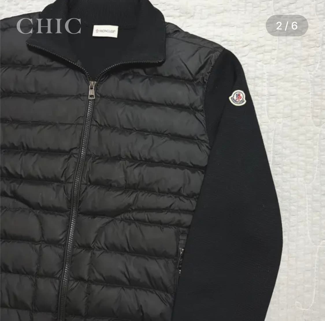 [몽클레어 트리콧 울 가디건 니트 패딩] 상품이미지2