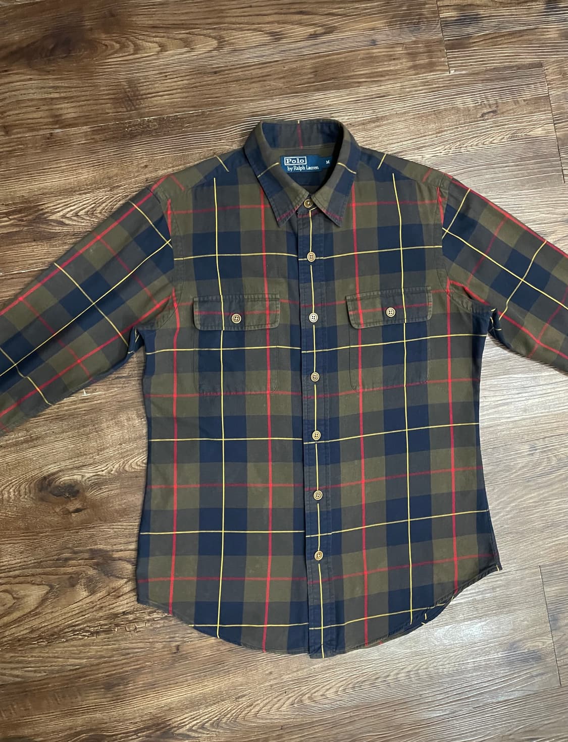 폴로 엘보 패치 웨스턴 체크 워크 셔츠 상품이미지3