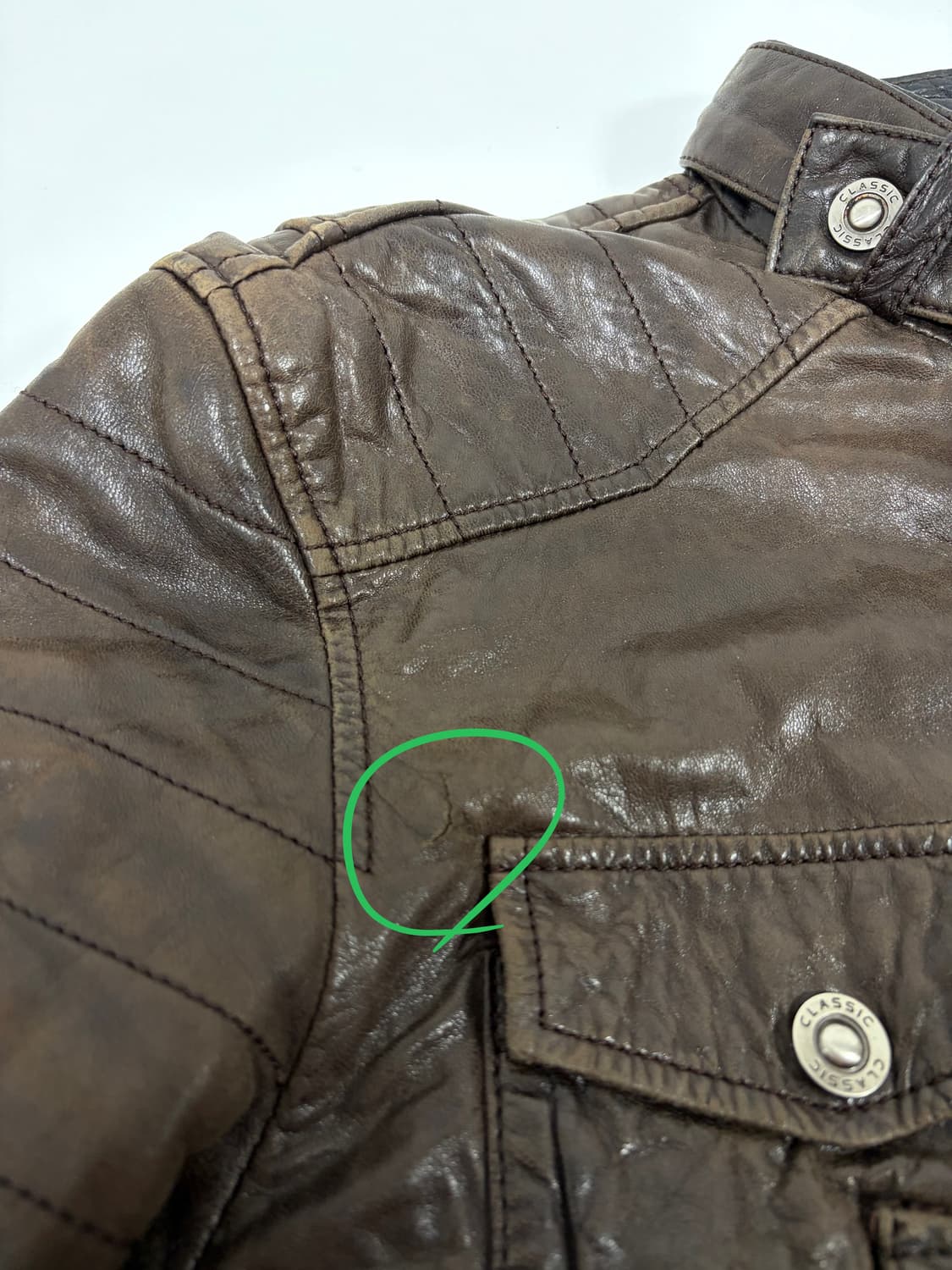 [L] 웨스턴 무드 램스킨 가죽 자켓 상품이미지5