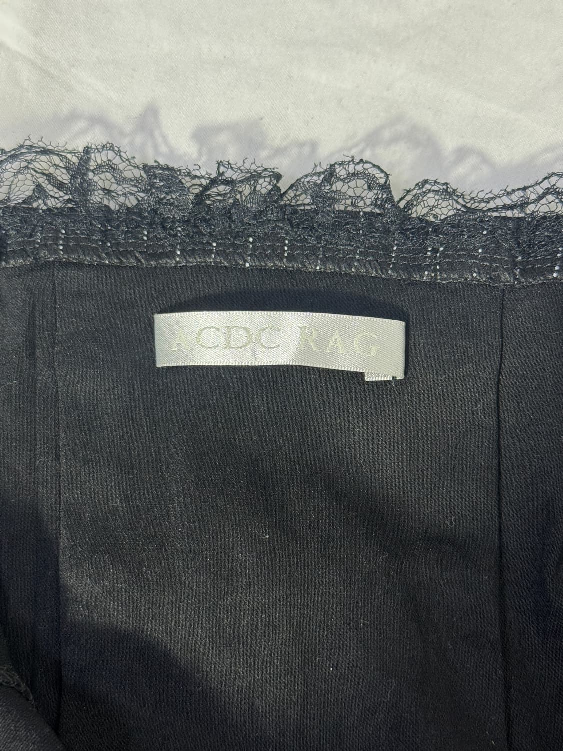 Acdc rag 핀 스트라이프 드레스 고딕 로리타 레이스 y2k 상품이미지8