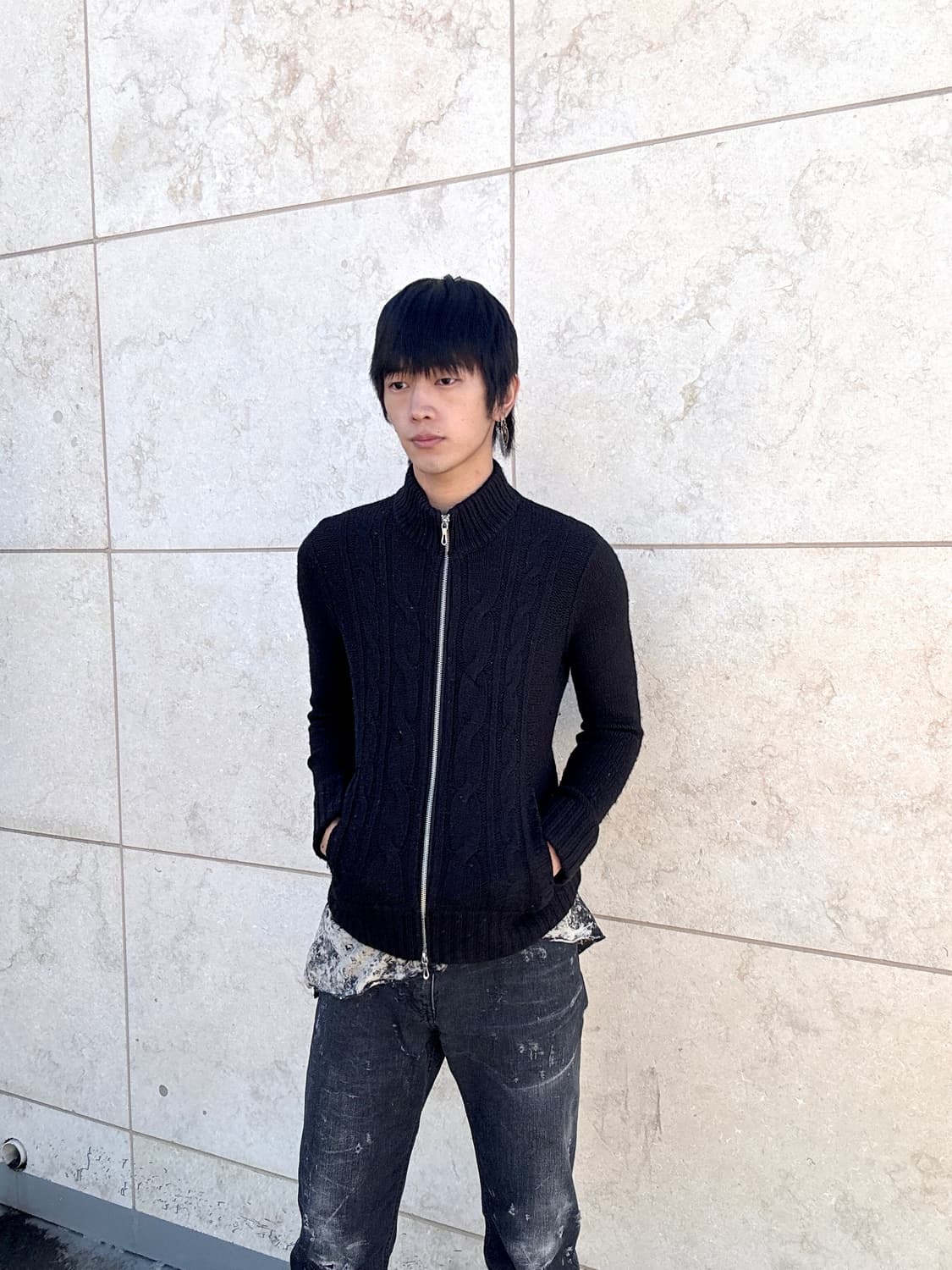 [5351 Pour Les Hommes] 2-way Black Knit  상품이미지1