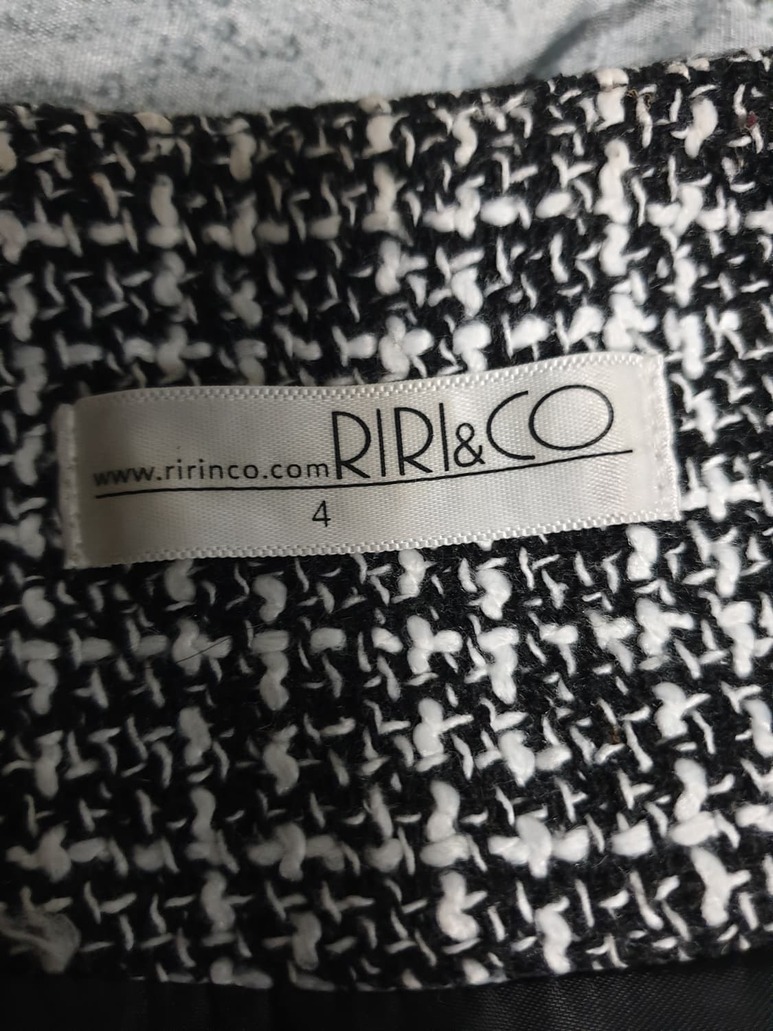 RIRI&Co 트위드 자켓 화이트블랙 (F) 상품이미지3