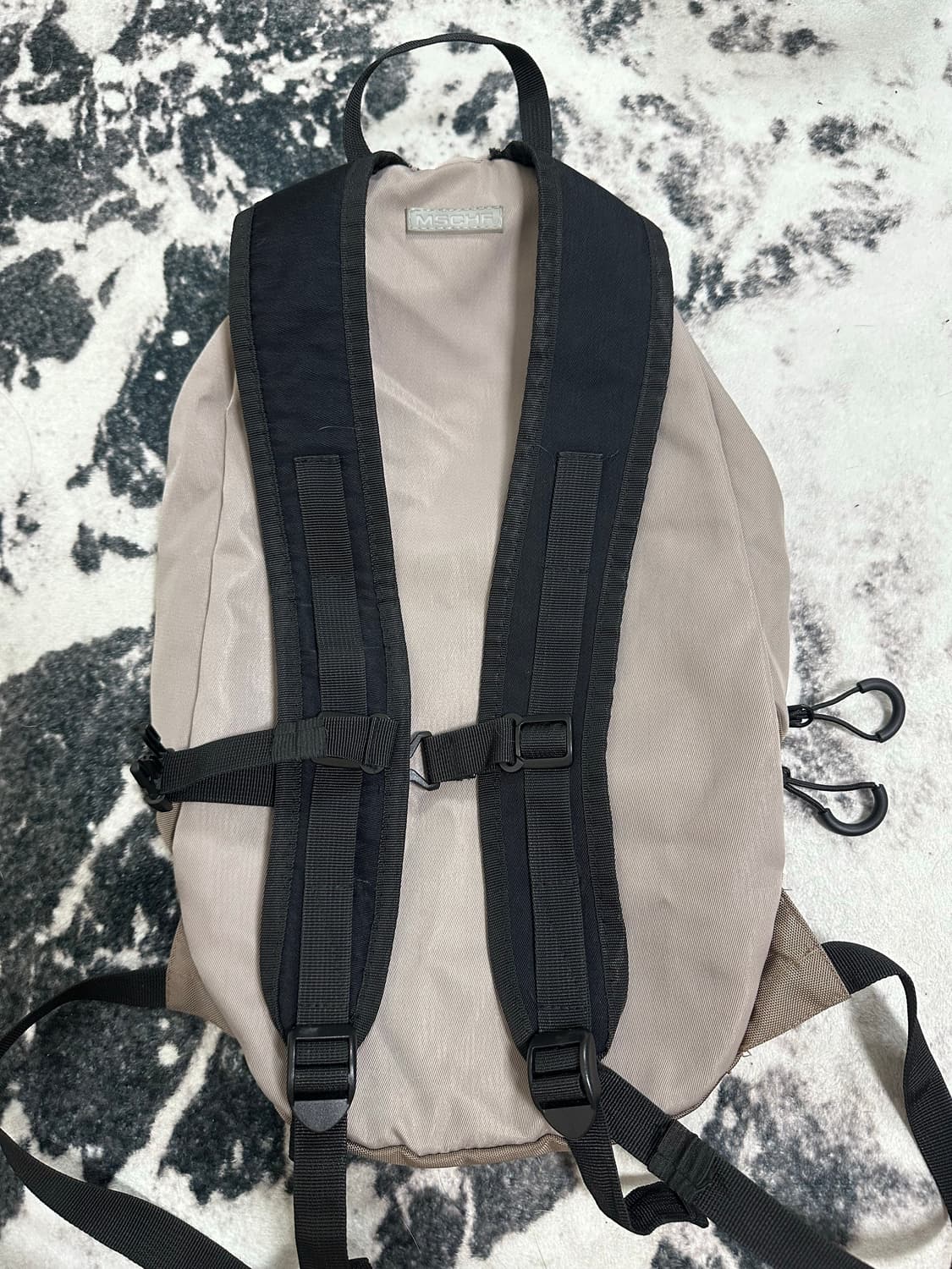 미스치프 롬버스 백팩 핑크그레이 상품이미지2