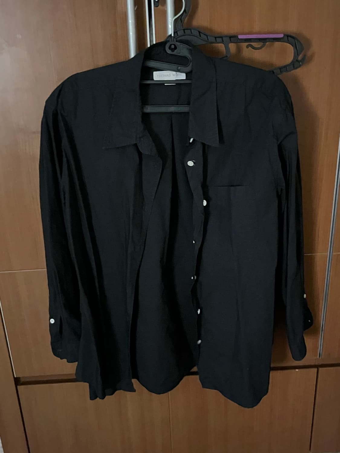 토마스모어 페이퍼셔츠 블랙 상품이미지1