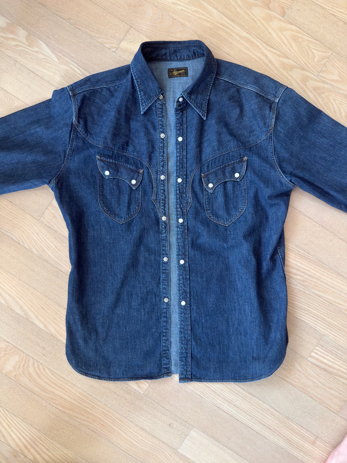 스티븐슨 오버올 원워시 데님 셔츠 상품이미지1