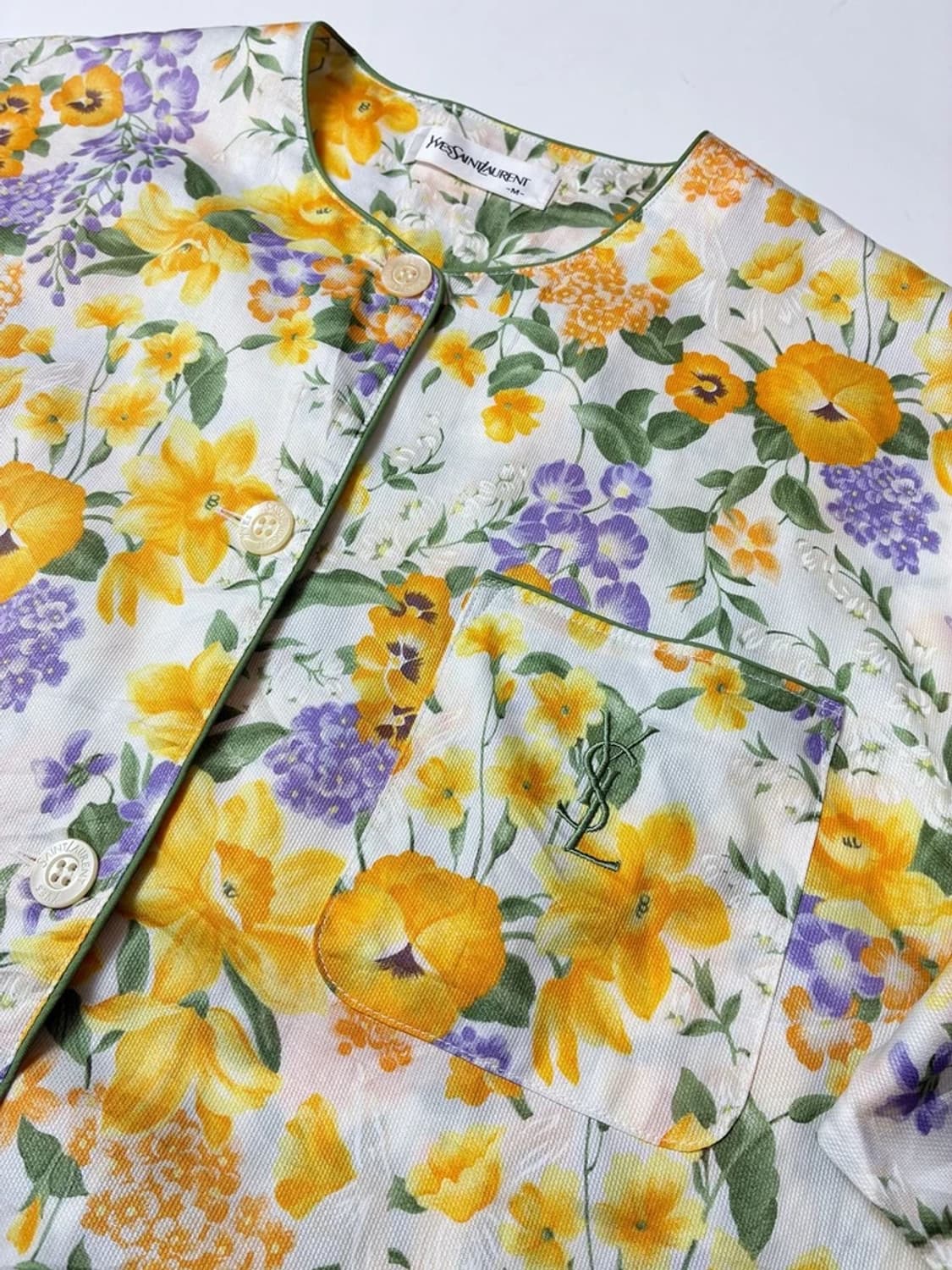 입생로랑 YSL 90's 재팬 플로럴 반팔 블라우스 PN8599 상품이미지3