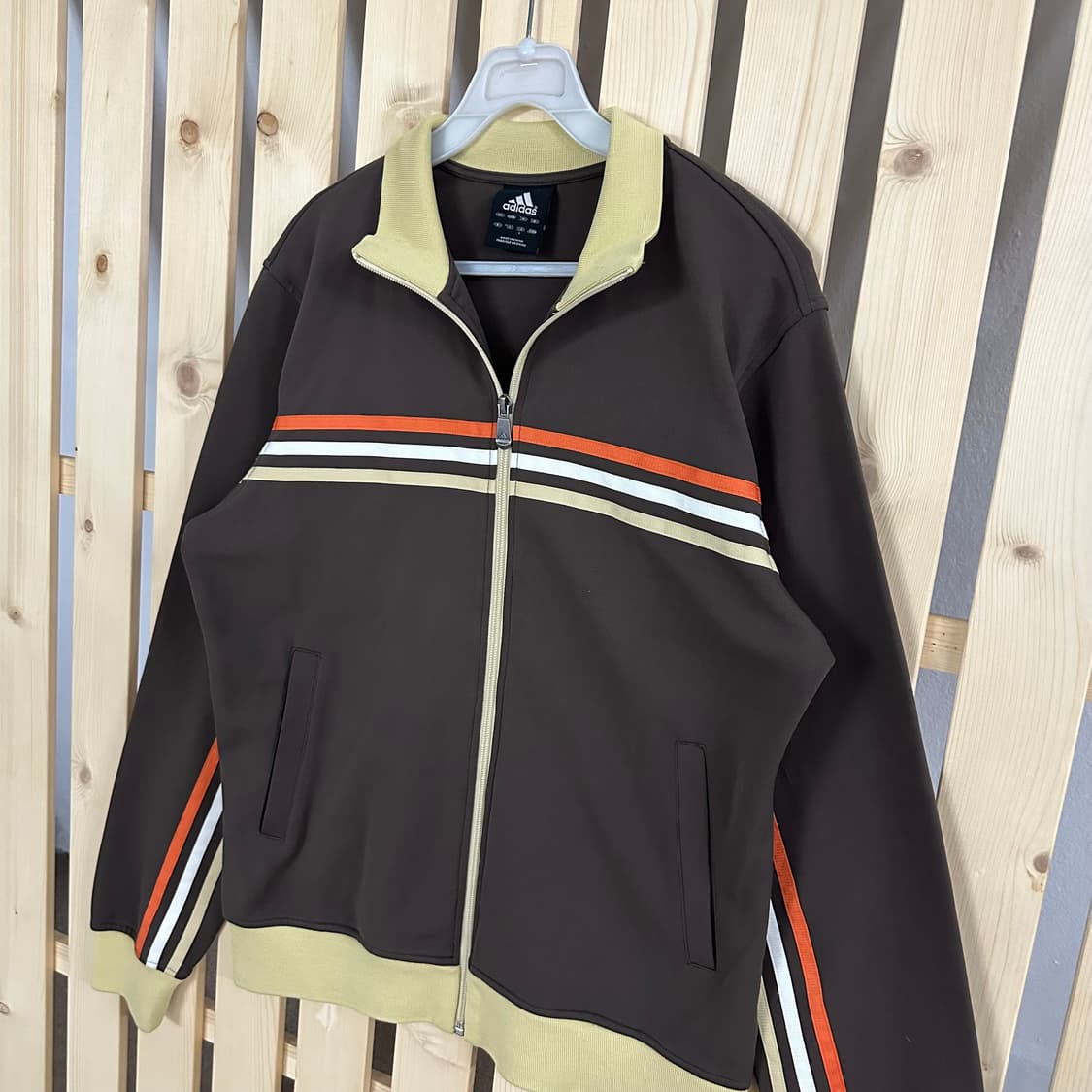 (M) 아디다스 브라운 빅로고 트랙탑 져지 상품이미지3