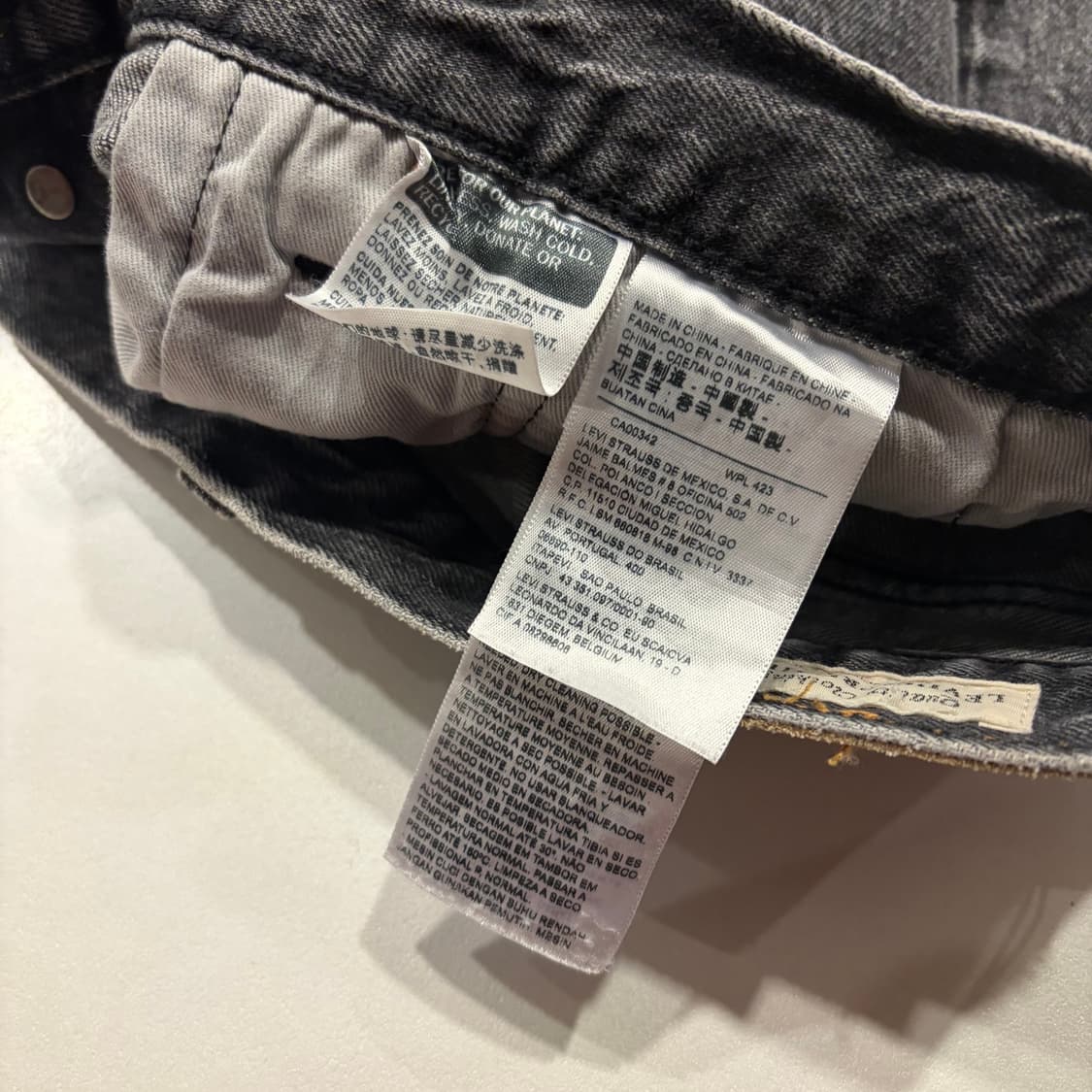 [30x32] 리바이스 501 93 블랙 데님 팬츠 C857 상품이미지8
