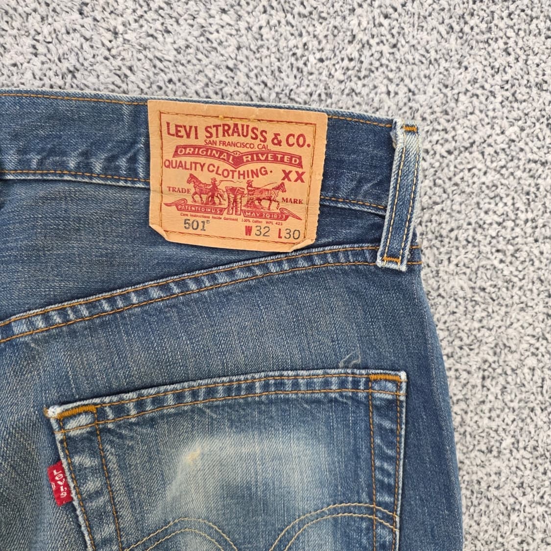 [W32 L30] 리바이스 워싱 데님팬츠 0121J 상품이미지5