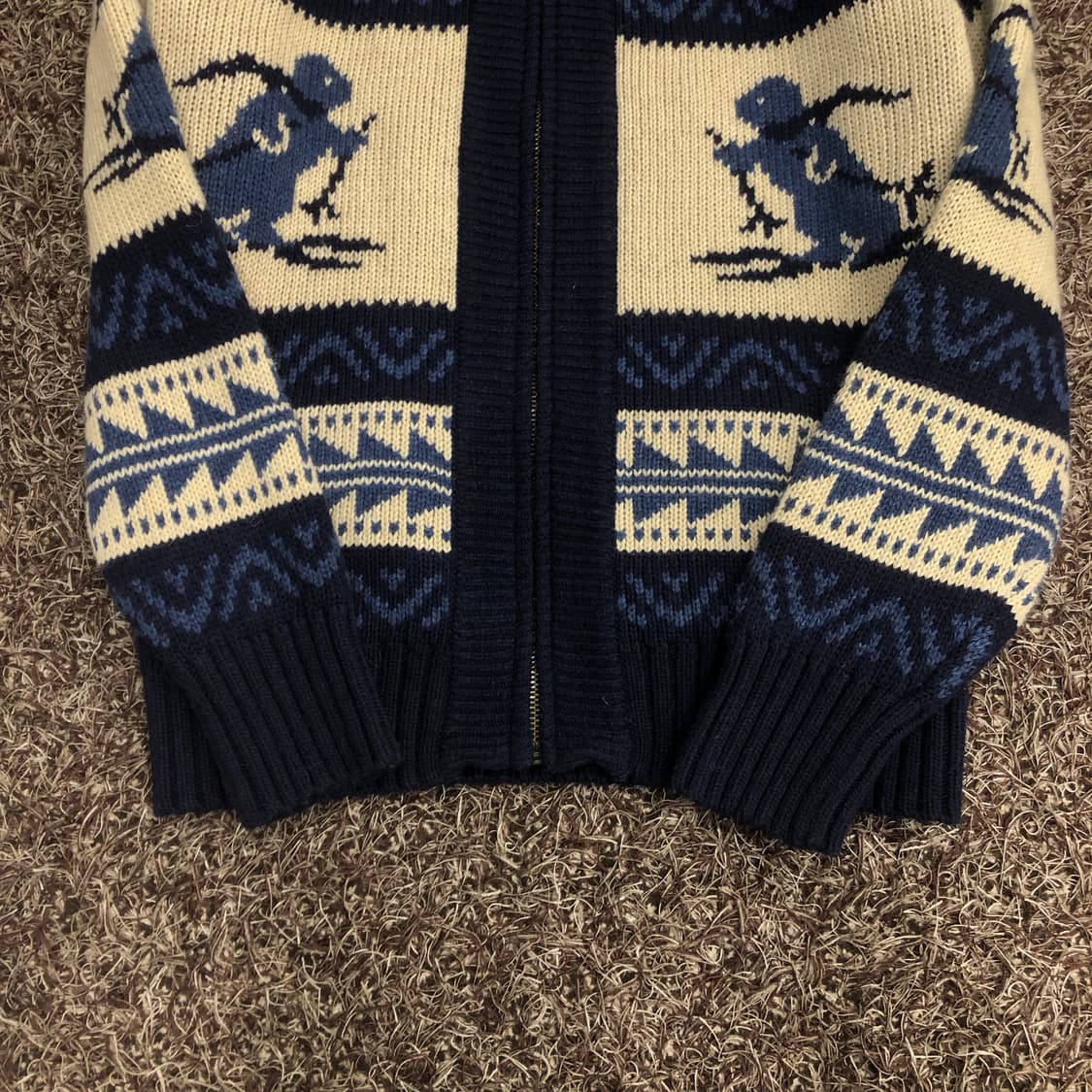 후아유 노르딕 코위찬 숄카라 헤비 니트 집업 가디건 상품이미지3