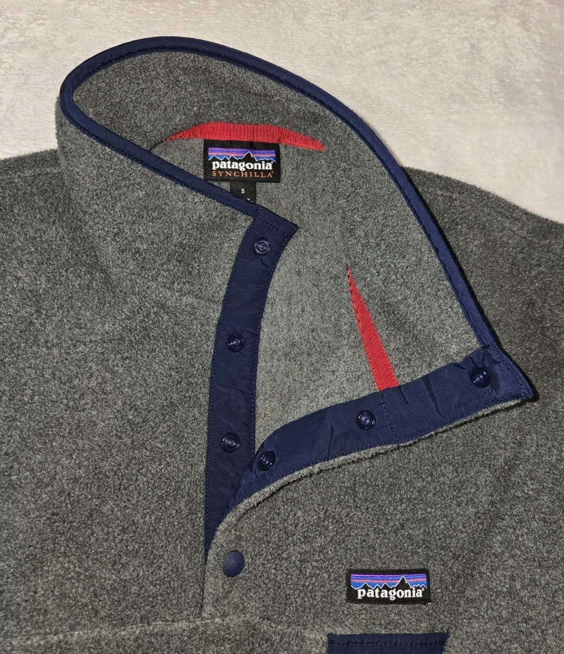 18FW 파타고니아 신칠라 스냅-T 그레이/네이비 상품이미지3