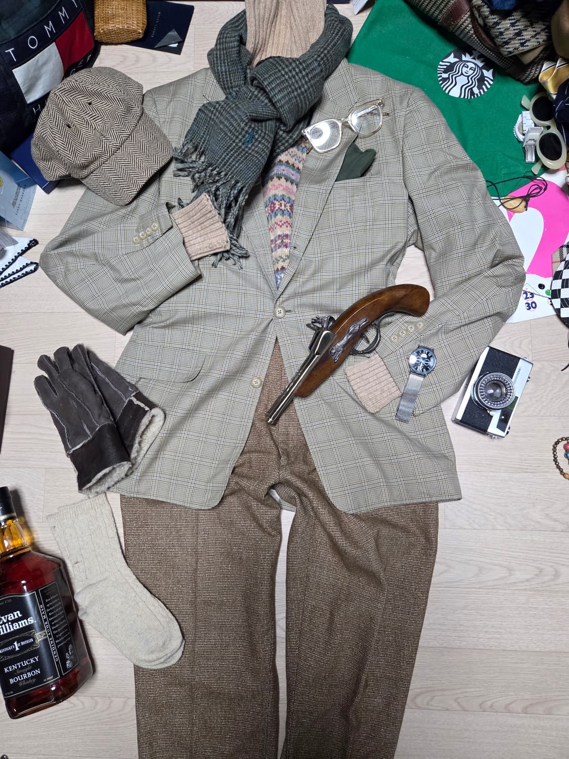 (MADE IN USA)JCREW 체크 블레이저 자켓 수트  상품이미지3