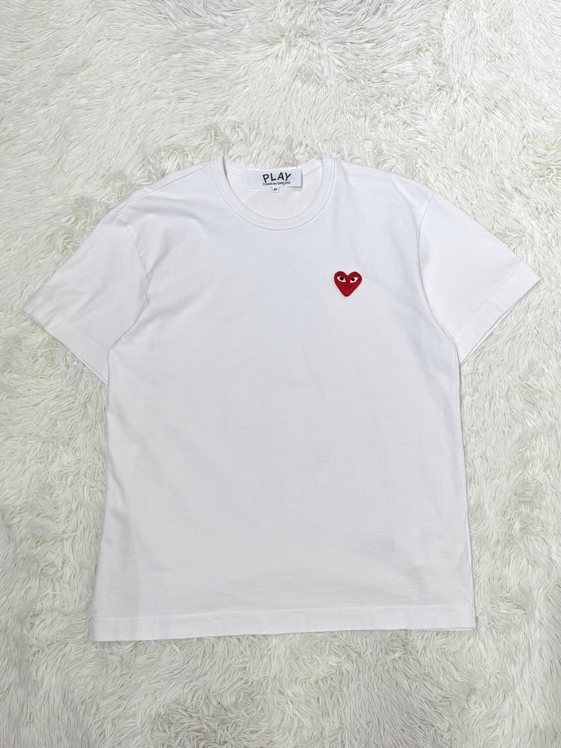 꼼데가르송 화이트 하트와펜 반팔 상품이미지3