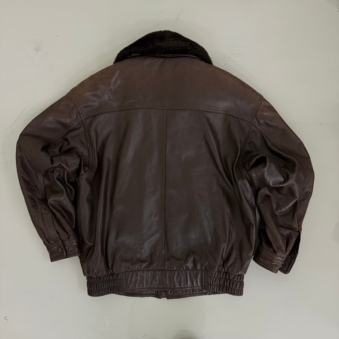 90's 런던포그 램스킨 무스탕 가죽 자 상품이미지8