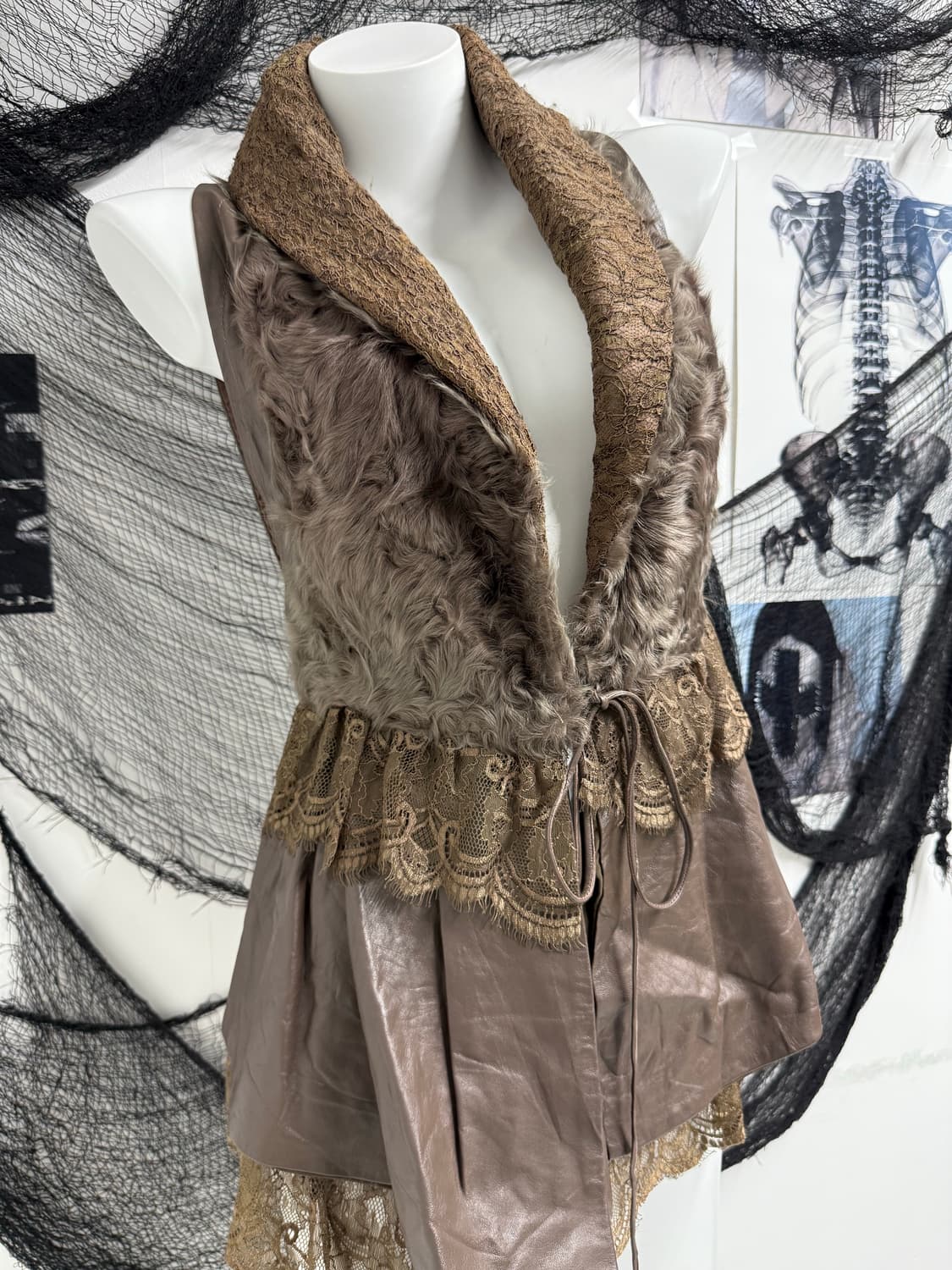 Real leather fur vest 상품이미지2