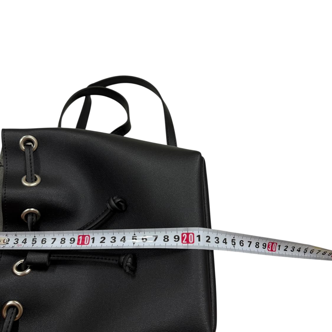 무센트 레더 스트링 복조리 백팩 가방 블랙 상품이미지7