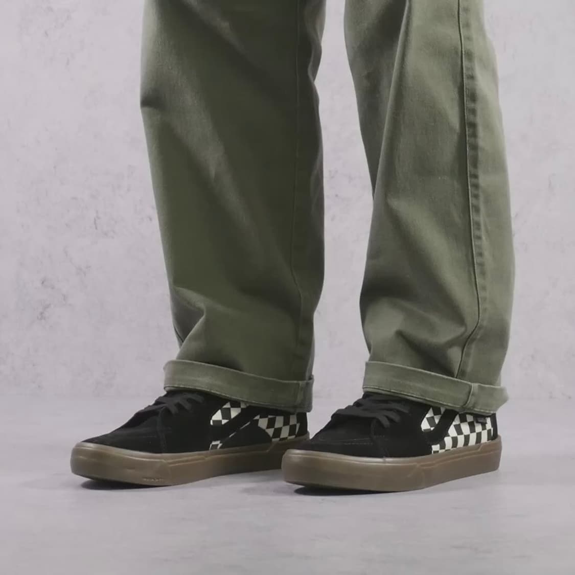 (300) 반스 BMX 스케이트 하이 체커보드 블랙 상품이미지1