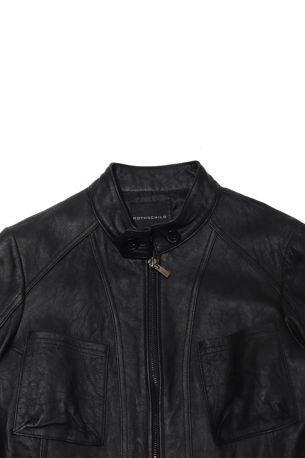 ROTHSCHILD 싱글 램스킨 라이더 재킷 women 55 상품이미지3