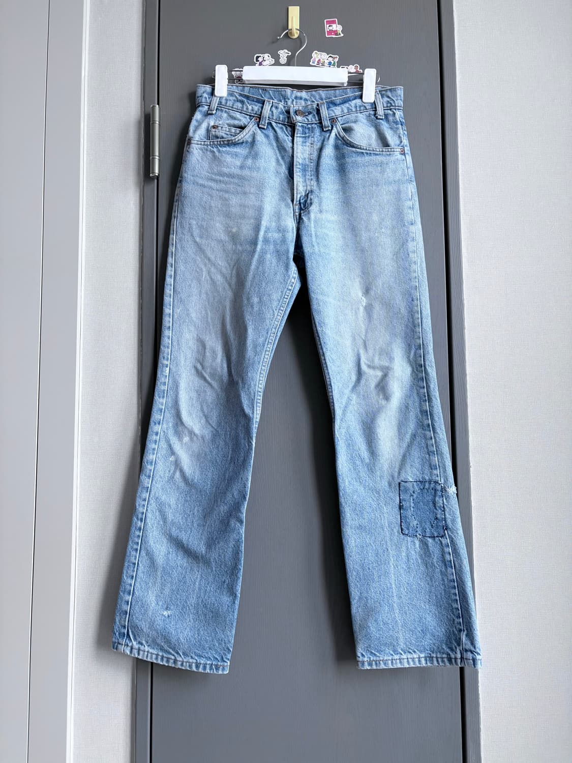 (32x32) 90s 리바이스 517 오렌지탭 USA 연청 부츠컷 데님 상품이미지1