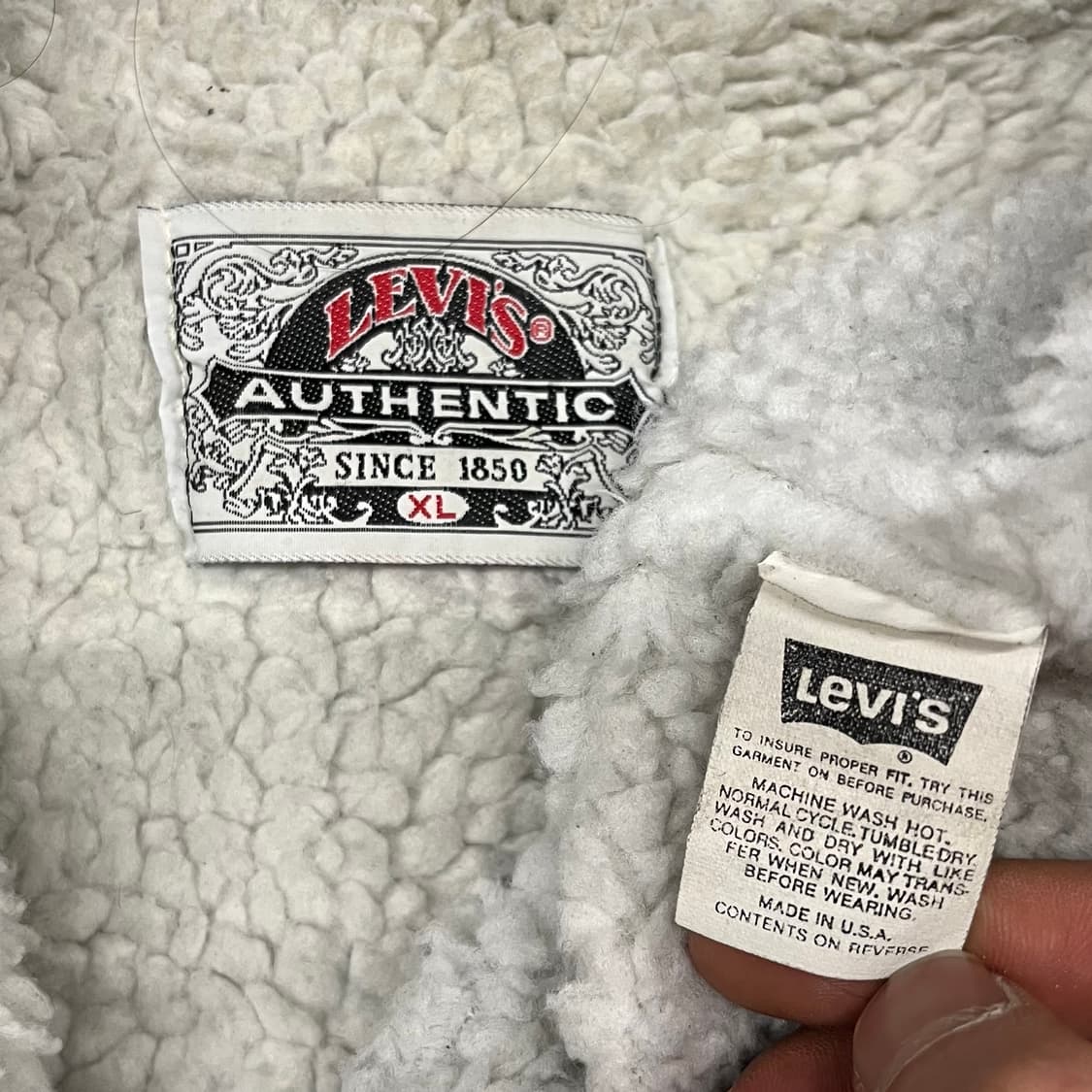 90s USA 리바이스 쉐르파 데님 자켓 (110) 상품이미지5