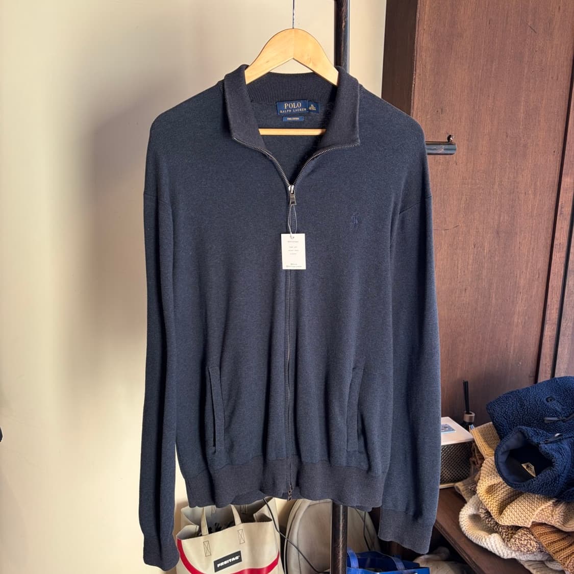 15478 - 폴로 랄프로렌 네이비 니트 집업 (피마 코튼) 상품이미지2