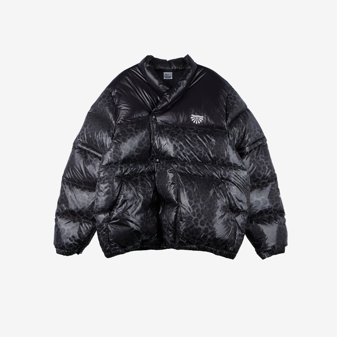 (2) ECRU 스탠드얼론 레오파드 패턴 나일론 구스다운 점퍼 상품이미지1