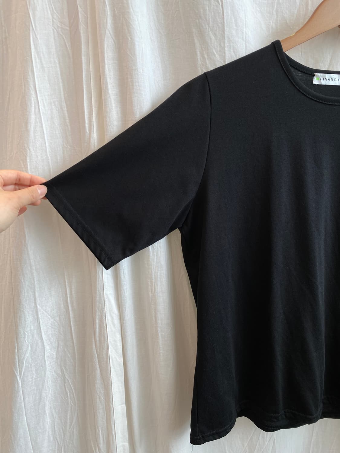 financier 블랙 베이직 반팔티셔츠(L) 상품이미지7