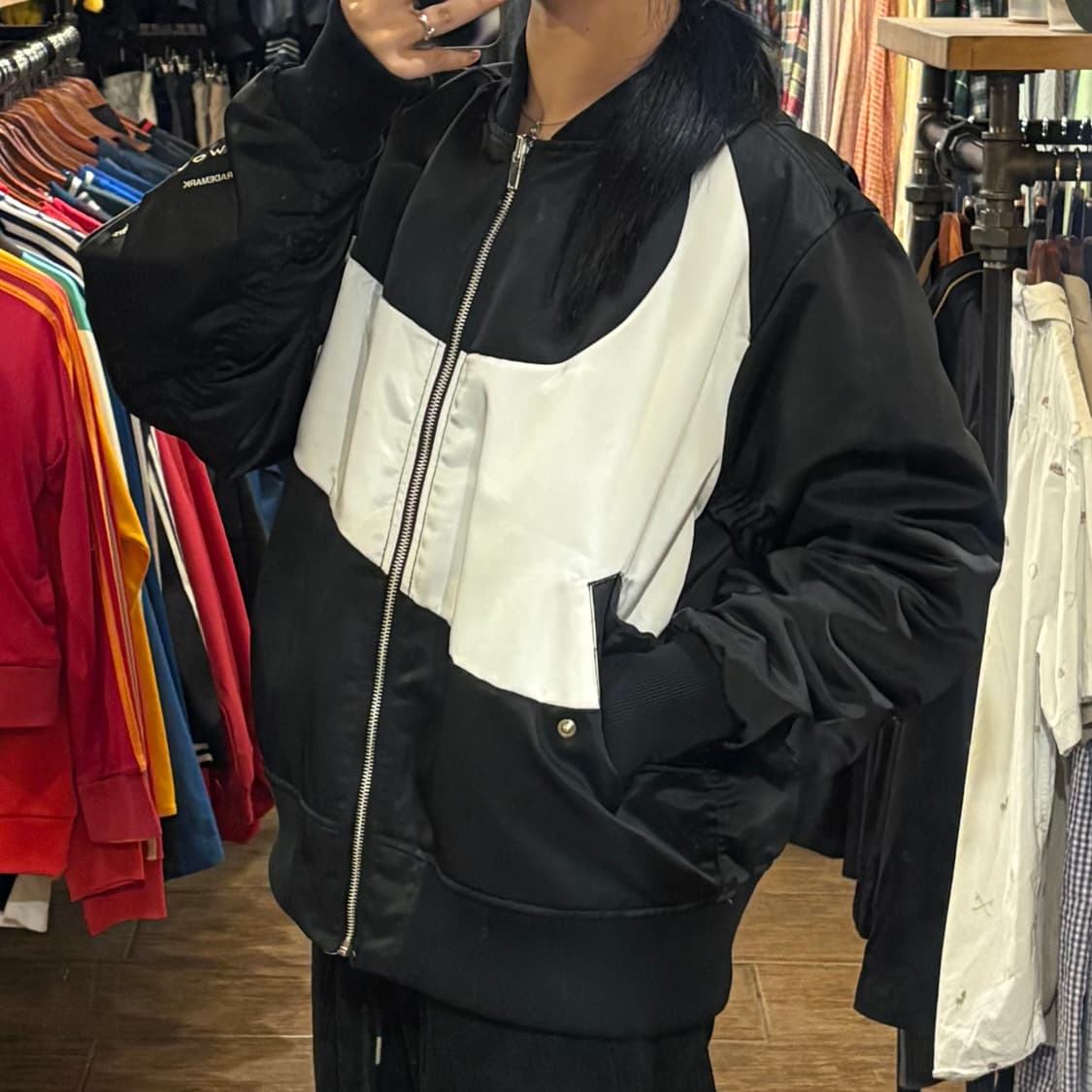 [HI] VTG Nike 보머 자켓 블랙 상품이미지4