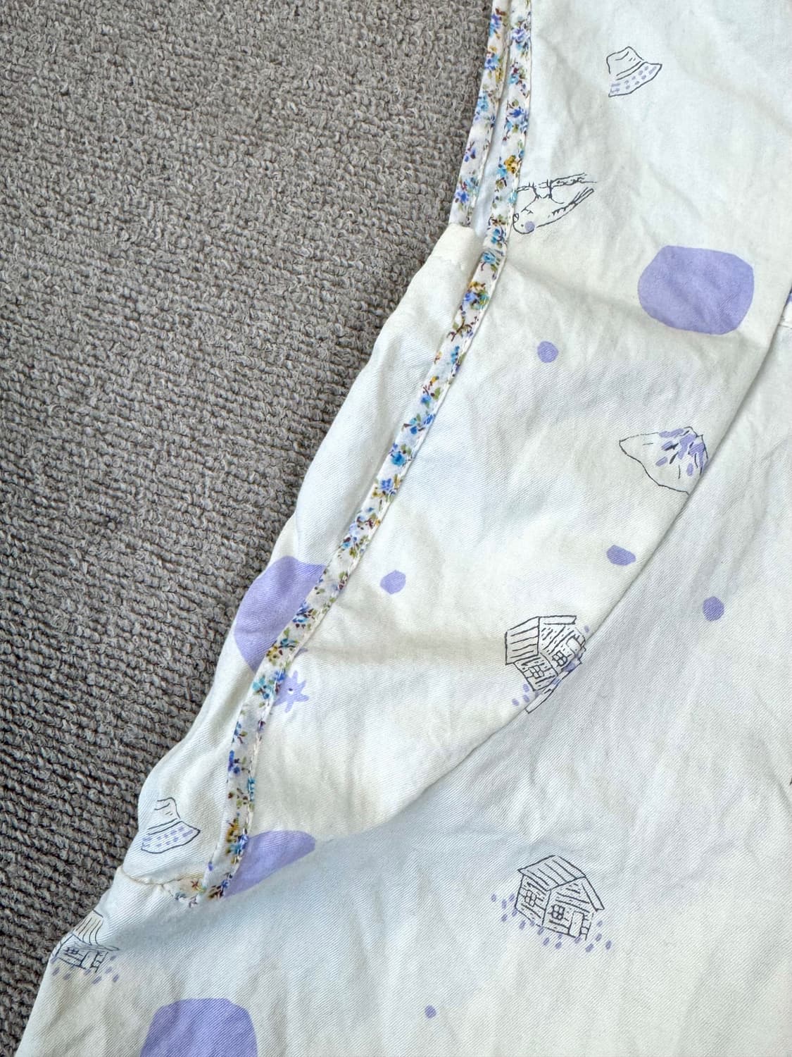 cikolata 라벤더 프린트 코튼 블라우스 상품이미지4