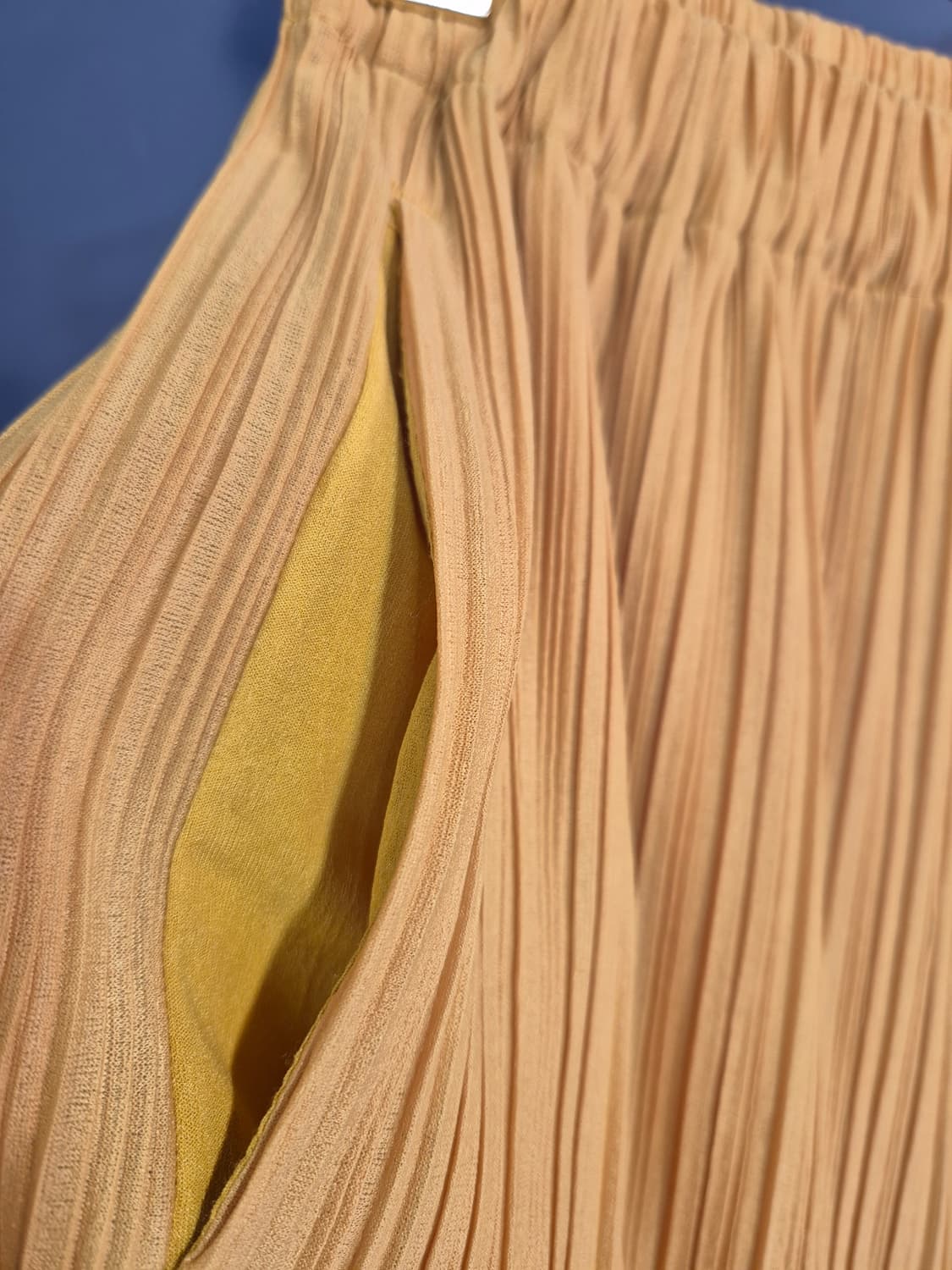 겨자색 플리츠 바지 55 66 상품이미지3