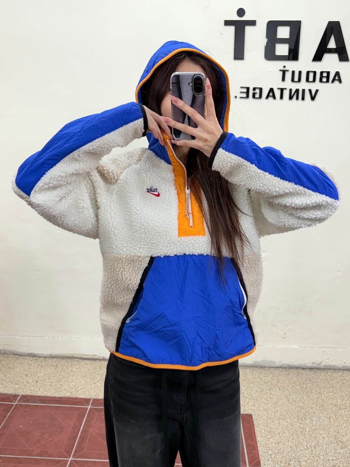 나이키 뽀글이 쉐르파 아노락M 상품이미지8