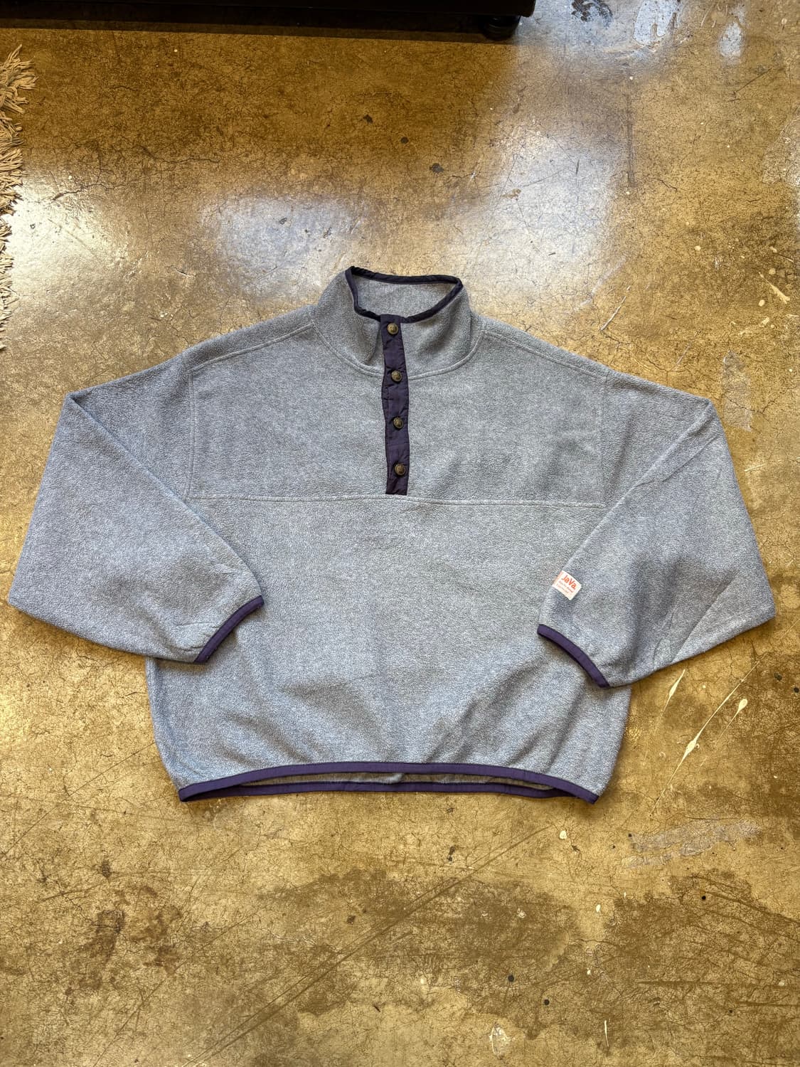 JaVa 그레이 플리스 풀오버 상품이미지1