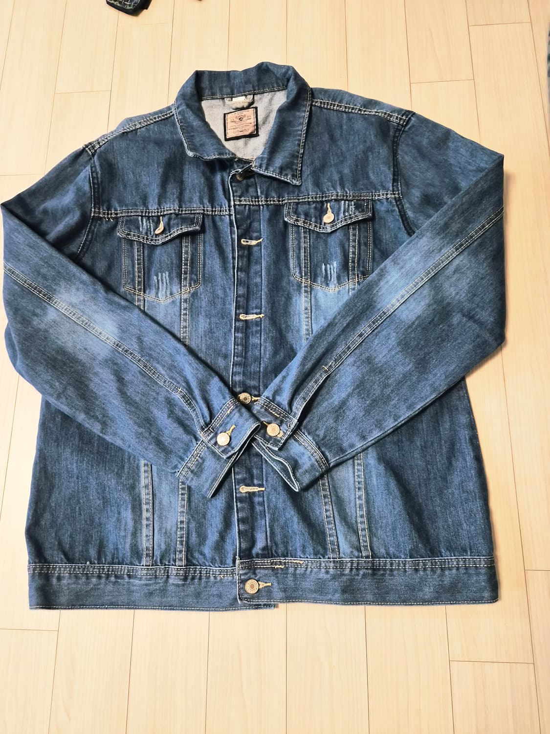 빈티지 워싱 데님 자켓 (가슴 60/총장 72) 상품이미지1