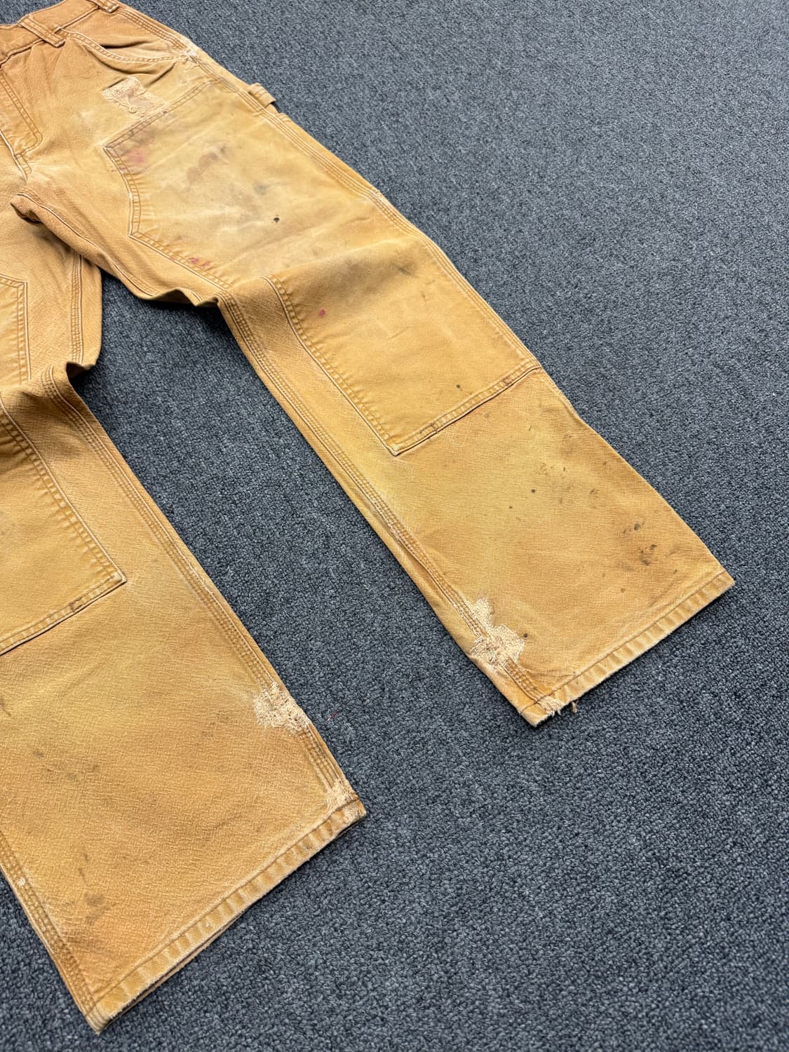 칼하트 빈티지 베이지 더블니 워크팬츠 상품이미지3