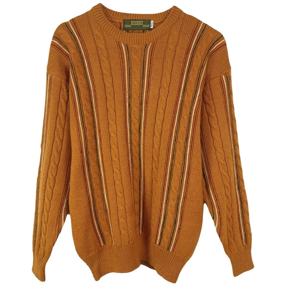 [일본빈티지] 에스닉 스트라이프 꽈배기 루즈핏 니트 M18683 상품이미지2