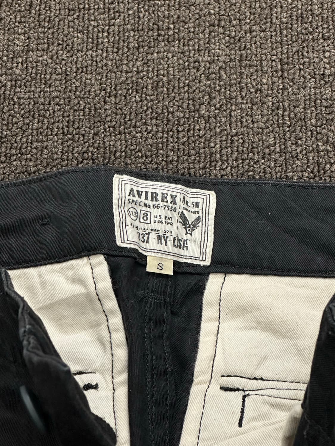 S)AVIREX 빈티지 블랙 카고팬츠 상품이미지3