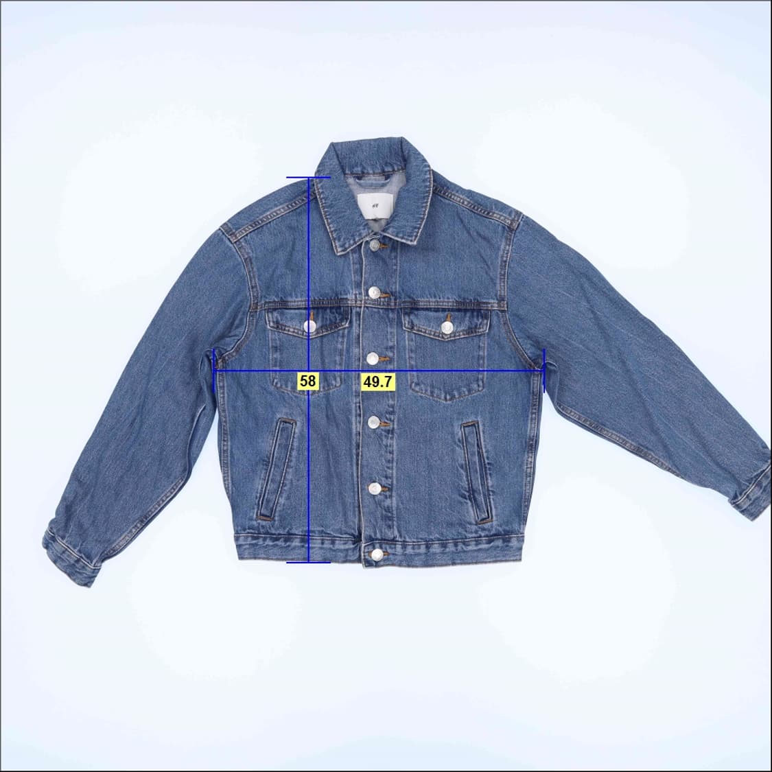 [실측확인] H&M 데님 청자켓 1215H1 상품이미지5