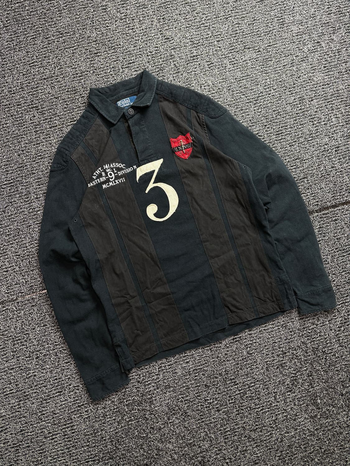 90s 폴로 랄프로렌 방패 로고 패치 럭비 티셔츠 2188 상품이미지1