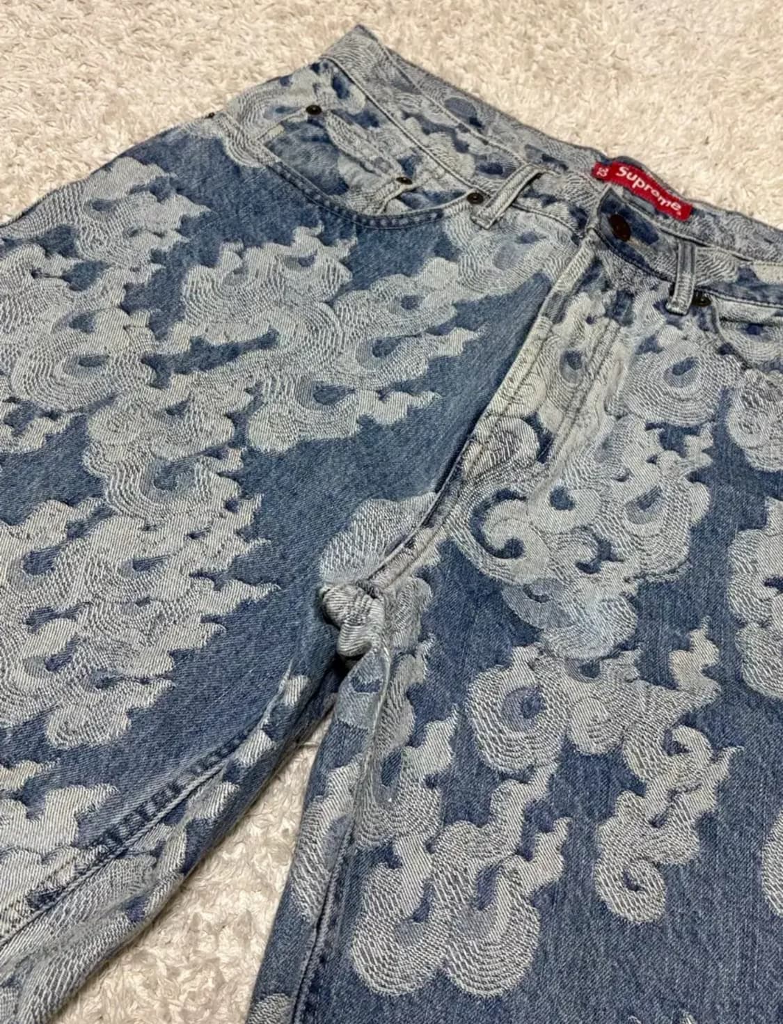 슈프림 플레임 자카드 데님 쇼츠 32 상품이미지1