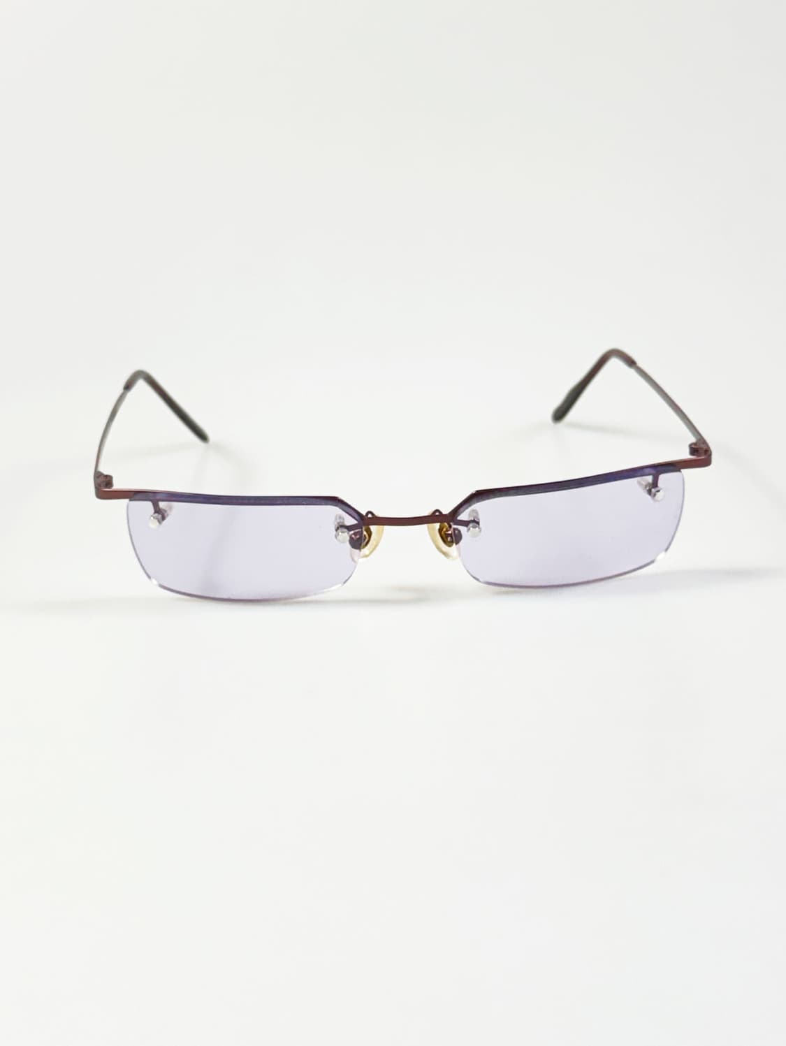 JEEP PLUS 반무테 스퀘어 메탈 프레임 빈티지 안경 상품이미지1