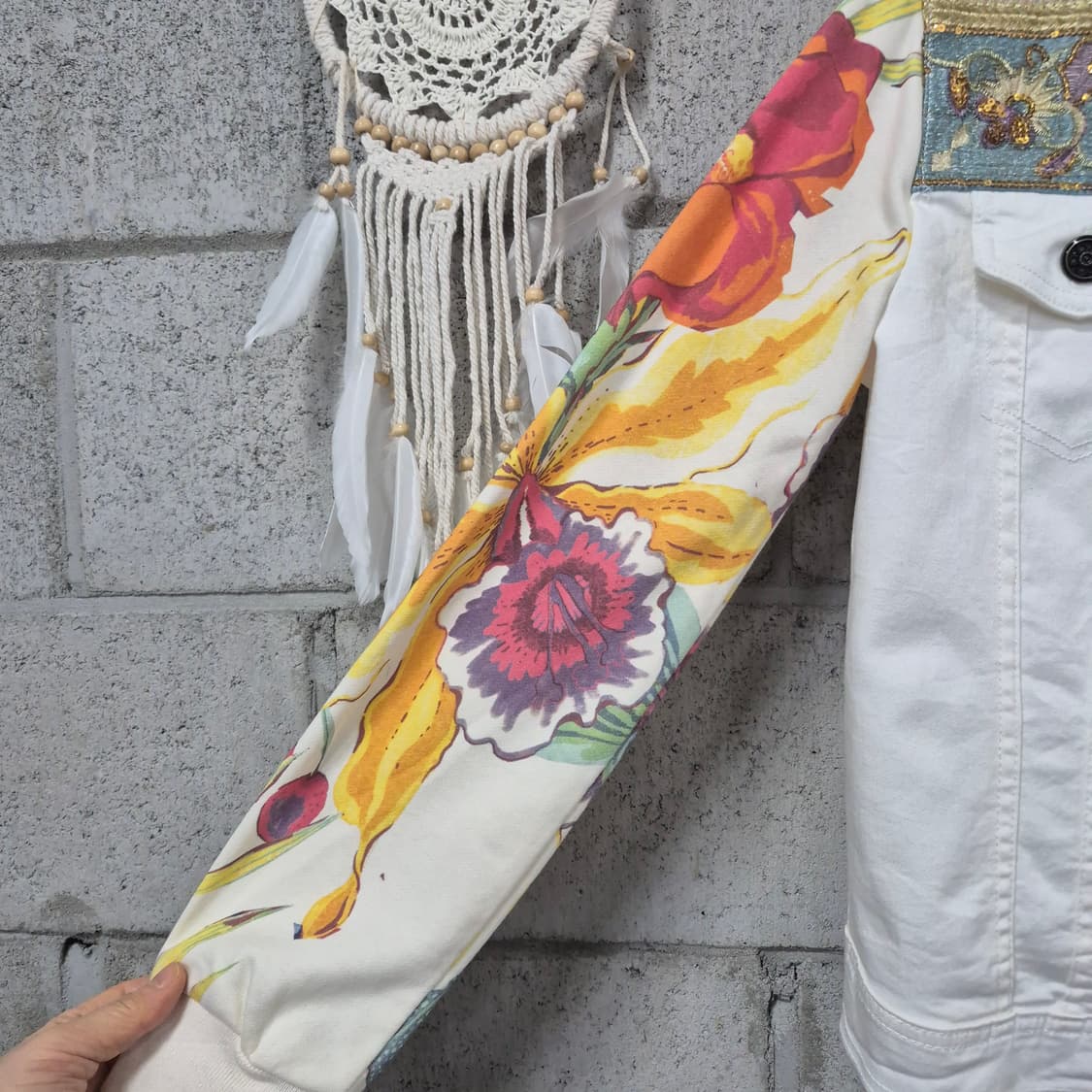 데시구알 스팽글 자수 데님자켓 상품이미지5