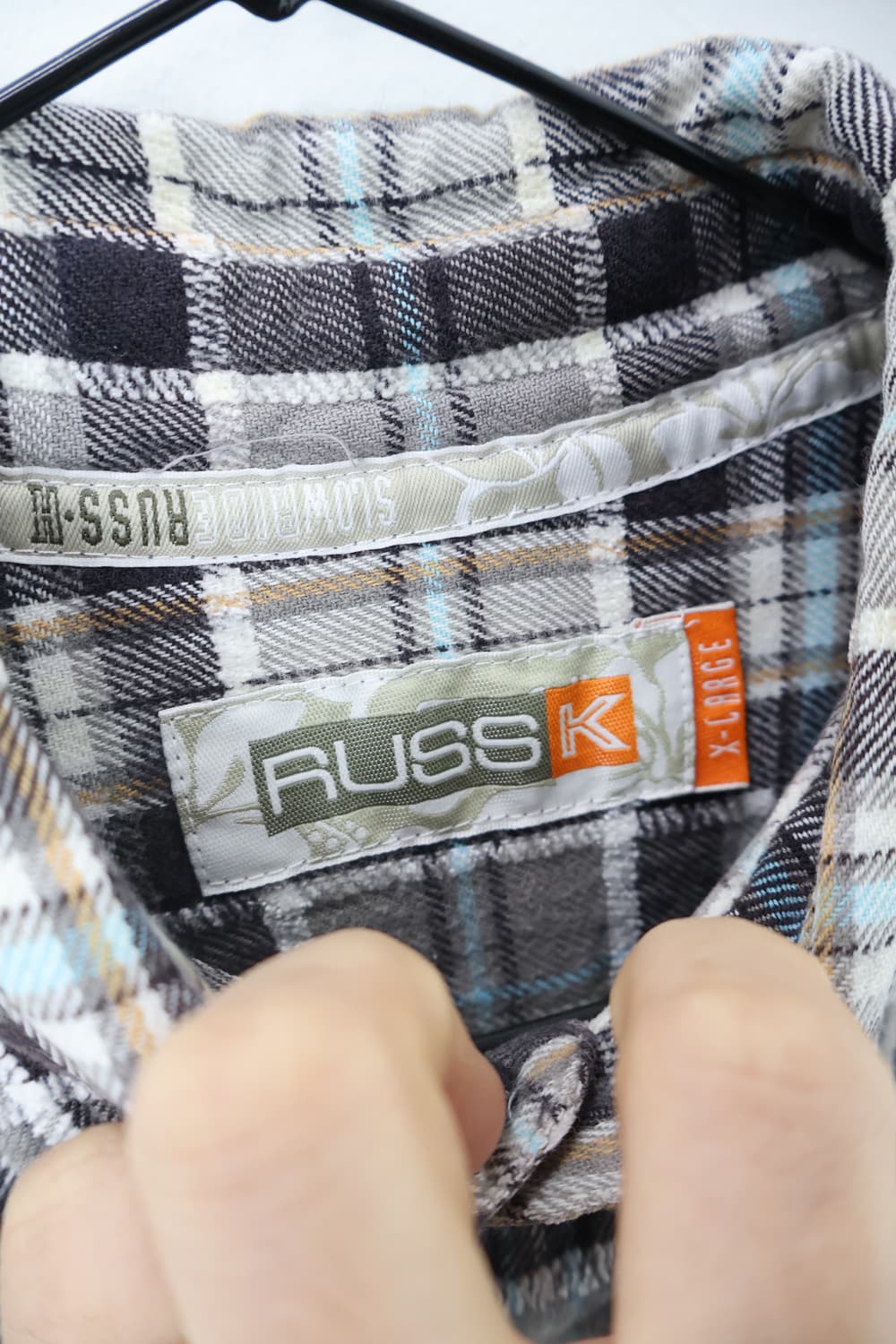 RUSS-K Vintage Plaid Flannel Shirt 상품이미지3