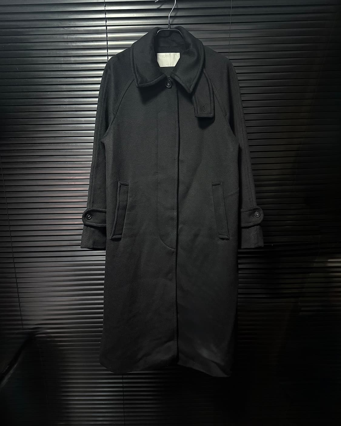 드로우핏 우먼 발마칸 캐시미어 울 롱 코트 블랙 검정 S 90 하이넥 상품이미지6