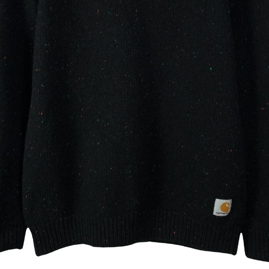[칼하트] 로고 패치 크루넥 니트 스웨터 블랙 M19744 상품이미지5
